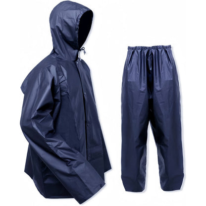 Waterproof Rain Suit for Men & Women – Lightweight Windproof Rain Coat with Pants, Packable Rain Gear for Hiking, Fishing, Cycling & Outdoor Sports, Navy Blue, S-XXXL