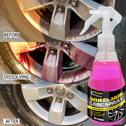 Wheel Cleaner & Iron Remover Spray 6.76oz Brake Dust Remover Restores Shine Prevents Corrosion Safe for Alloy Chrome Painted Steel Wheels Easy Trigger Spray Car Wheel Detailing Cleaner