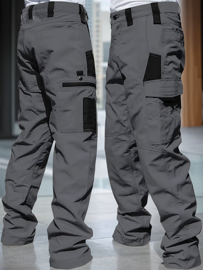 Men's Tactical Cargo Pants 2-Pack Ripstop Multi-Pocket Outdoor Work Pants for Camping Hiking Hunting Fishing Straight Leg Belt Loops S-XXXL