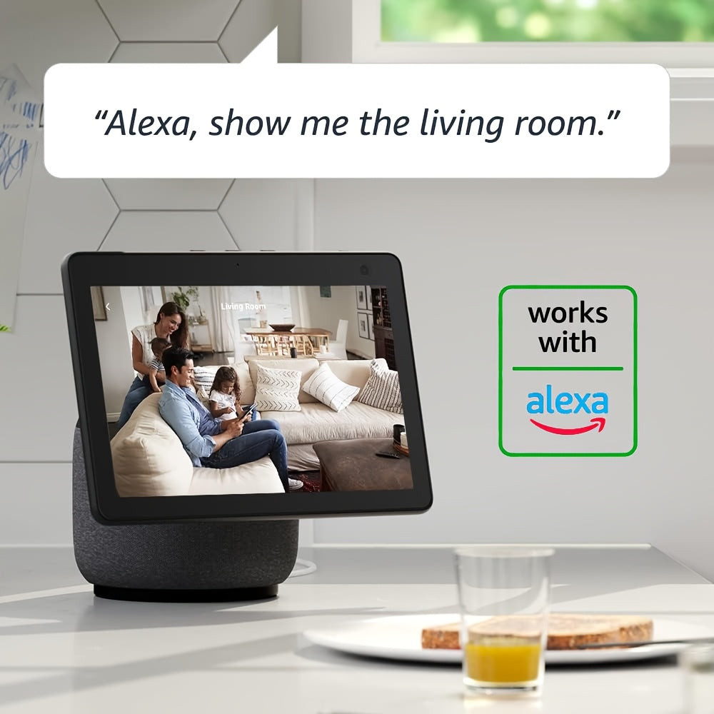 WiFi PTZ Indoor Camera with 3 Inch Built-In Screen 3MP HD Video Calling Two-Way Audio Color Night Vision AI Detection Pet Baby Elderly Monitor Home Security Camera App Control