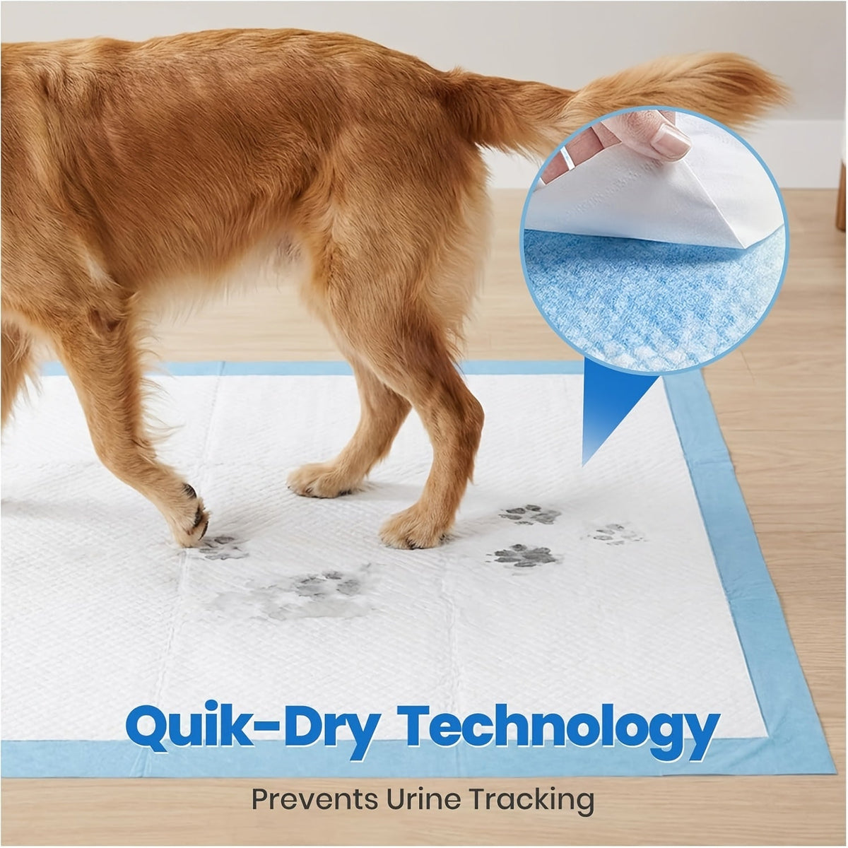 XXXL Dog Pee Pads Extra Large 8-Layer Super Absorbent Leak-Proof – Disposable Puppy Potty Pads for Cars Cages Sofas, Multiple Sizes 31x47 32x36 57x31 Inches