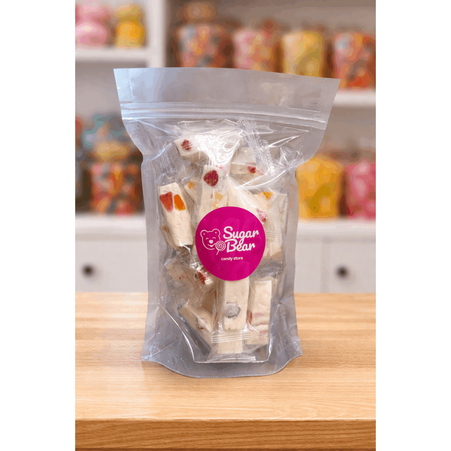 Original Jujube Nougat Candy Soft Chewy Nougat with Colorful Jelly Pieces Individually Wrapped Sweet Snack 8oz 1lb 3lb