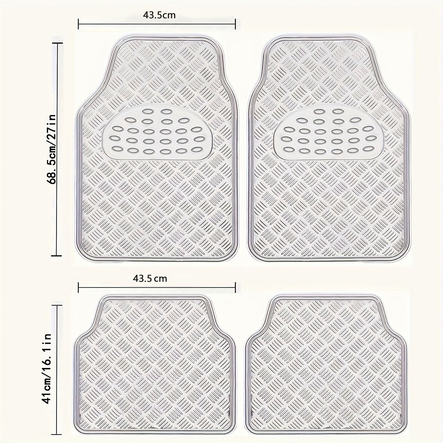 4-Piece Car Floor Mats Set Waterproof All-Weather Heavy Duty - Non-Slip Dustproof Easy Clean Universal Fit for SUV Truck Sedan, Full Coverage Interior Protection Mats in Multiple Colors
