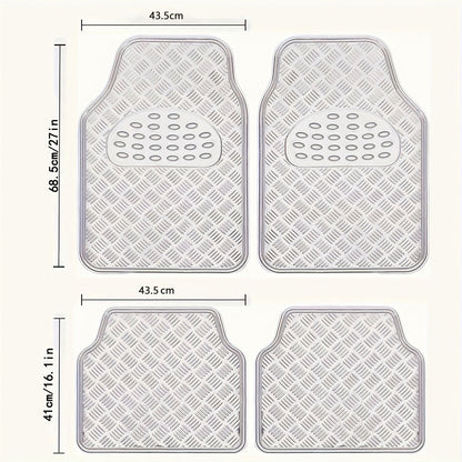 4-Piece Car Floor Mats Set Waterproof All-Weather Heavy Duty - Non-Slip Dustproof Easy Clean Universal Fit for SUV Truck Sedan, Full Coverage Interior Protection Mats in Multiple Colors