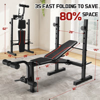 Black Weight Bench Set