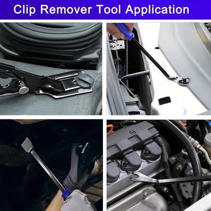 17Pcs Auto Trim Removal Tool Kit with Picks, Pry Tools, Metal Scraper & Magnetic Telescopic Pickup - Car Dash Panel Door Clip Remover Set, Bicycle Maintenance Tools