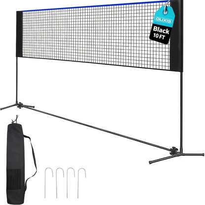 Portable Badminton Volleyball Net Set Adjustable Height & Tension Weather-Resistant with Carry Bag - Professional Grade for Backyard, Pool, Outdoor & Indoor Court Games
