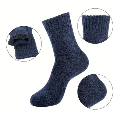 Thermal Hiking Socks 9 Pairs Unisex Thick Warm Terry Socks for Men Women Multi-Color Winter Boot Socks Cold Weather Arch Support Reinforced Toe Breathable Cozy Casual Bed Socks US Size 6-10