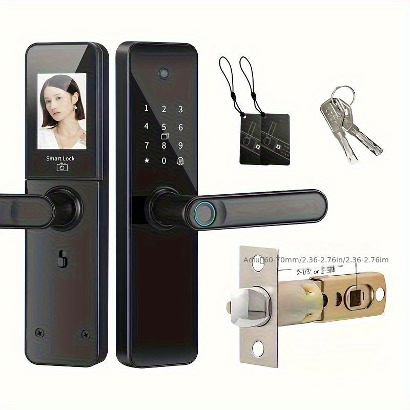 Smart Door Lock Fingerprint Keyless Entry – WiFi App Control, Numeric Keypad, Biometric Fingerprint, Wide-Angle Camera Option, 4-in-1 & 7-in-1 Models for Home, Rental, Office & Hotel
