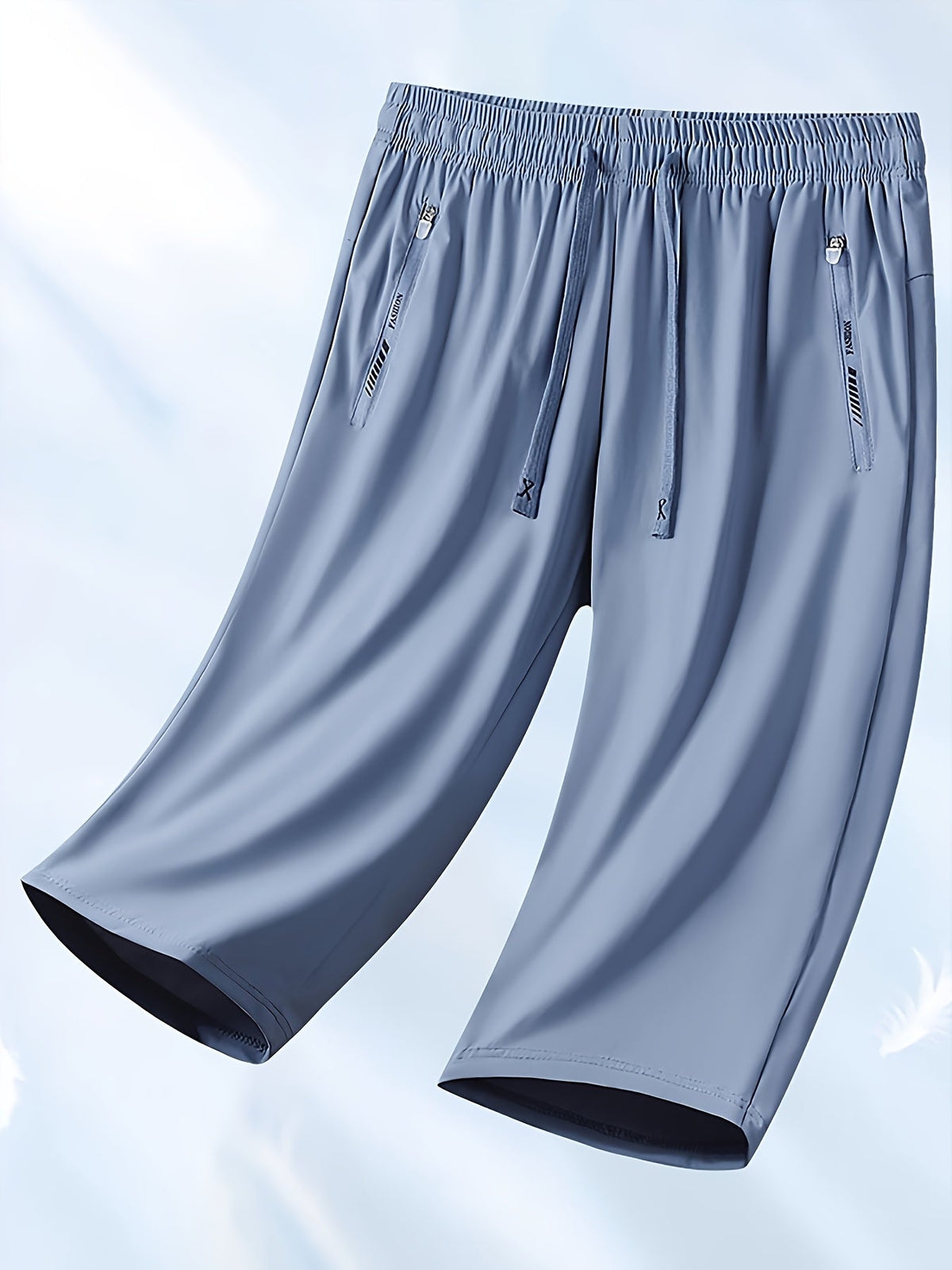 Women's Cooling Capri Pants Solid Color Mid Elasticity Smooth Fabric - Casual Lightweight Summer Cropped Pants for Daily Outings Leisure Travel Beach Vacation