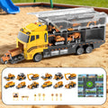 13-in-1 Construction Truck Toy Set with Die-Cast Cars, Play Mat & Transport Carrier – Kids Vehicle Playset for Ages 3+, Perfect Christmas & Birthday Gift
