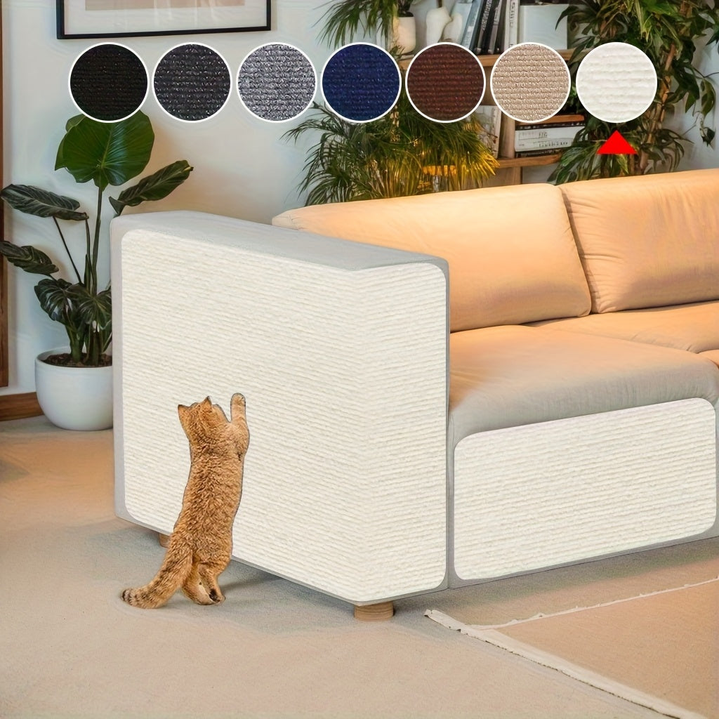 Self-Adhesive Cat Scratch Furniture Protector – Removable Carpet Tape Sofa & Wall Guard, 15.75×39.37" Durable Fabric Cat Scratching Solution for Indoor Cats, 5 Colors