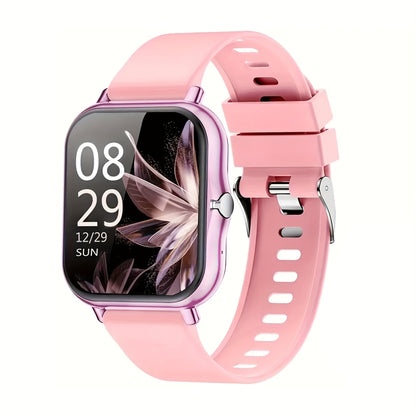 Smartwatch with Wireless Calling Full Touch Screen Fitness Tracker Multiple Sport Modes Music Control Heart Rate Sleep Monitor Compatible iPhone Android Silicone Classic Band Men Women Gift