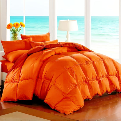7 Piece Comforter Set Queen King Size – Soft Microfiber Pinch Pleated Bed in a Bag with Comforter, Fitted Sheet, Flat Sheet & 4 Pillowcases, All-Season Bedding Set for Home & Dorm