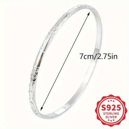 5 Piece 925 Sterling Silver Geometric Bracelet Set for Women – Hypoallergenic Minimalist Stackable Jewelry, Perfect Mother's Day & Daily Wear Gift for Her