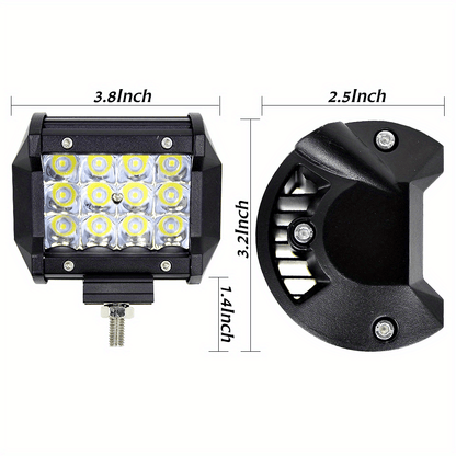 LED Work Light Bar Kit for Off-Road Truck Jeep SUV UTV ATV Tractor – 22" & 10" Light Bar + 4" LED Pods, 2000-3000 Lumens, 12-24V, No Battery Required, Multiple Configurations