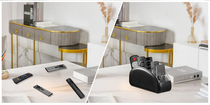 Remote Control Holder with 5 Compartments Desktop Organizer Caddy – Bedside Storage Box for TV Remotes Pens Eyeglasses Office Stationery Home Appliance Controllers
