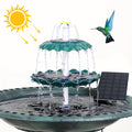 3-Layer Solar Bird Bath Fountain 3.5W – Outdoor Garden Courtyard Decor Solar Powered Fountain Pump, No Wiring Needed, Dark Green Light Blue or Fountain-Only, Single & Three Tier Options