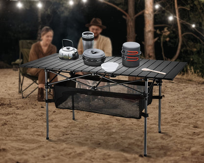 Folding Camping Table with Carry Bag – Lightweight Portable Outdoor Table 3 Sizes for Camping, Beach, Picnic, BBQ, Backyard, Boat & Travel, Easy Setup & Storage