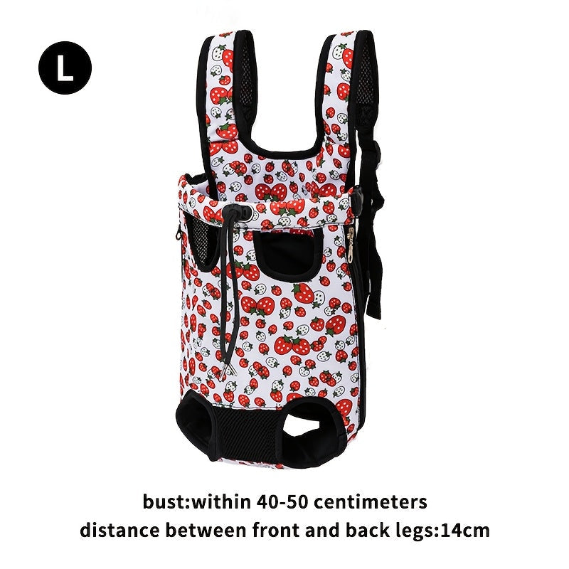 Hands-Free Pet Backpack Carrier for Cats & Small Dogs – Breathable Mesh Harness with Adjustable Shoulder Straps, Outdoor Travel Bag for Hiking, Cycling & Park Walks, Perfect Halloween & Christmas Gift