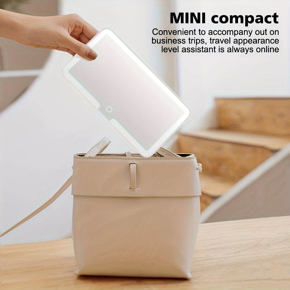 Rechargeable Ultra-Thin LED Car Visor Vanity Mirror 3 Light Modes Lighted Makeup Mirror for Car Truck SUV Low Voltage Sun Visor Mirror Gift for Women White