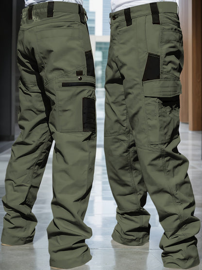 Men's Tactical Cargo Pants 2-Pack Ripstop Multi-Pocket Outdoor Work Pants for Camping Hiking Hunting Fishing Straight Leg Belt Loops S-XXXL