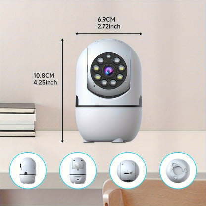 2-Pack Indoor Security Camera 355° Rotation – 2.4G/5G WiFi, Motion Detection, Full-Color Night Vision, Two-Way Audio, Cloud & 256GB TF Card Storage, Alexa Compatible, Baby & Pet Monitor for Home