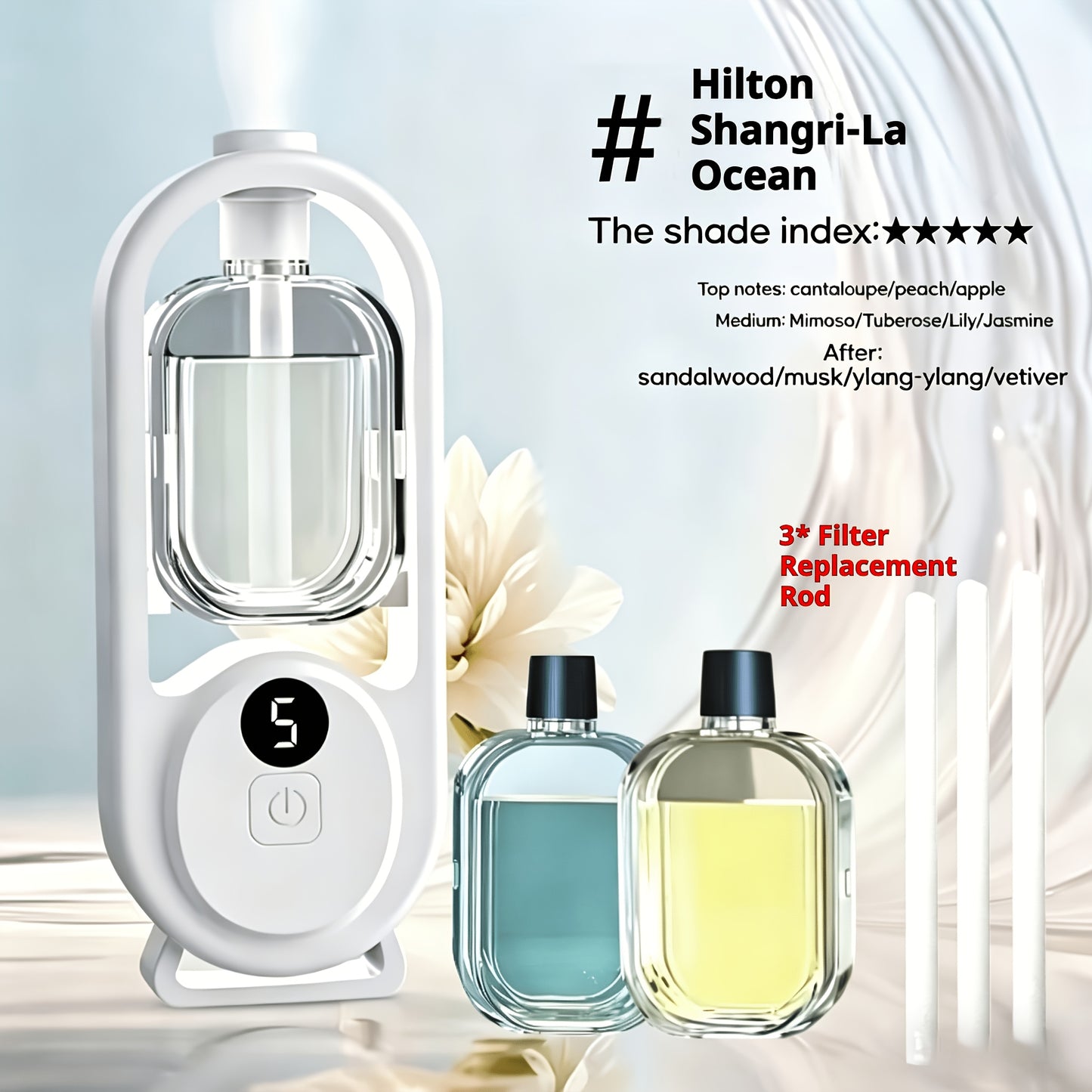 Essential Oil Diffuser Aromatherapy Humidifier with 7 Color LED Light, USB Powered Quiet Mini Aroma Diffuser for Bedroom, Office, Yoga & Home – Timer Setting, Multiple Scents Available