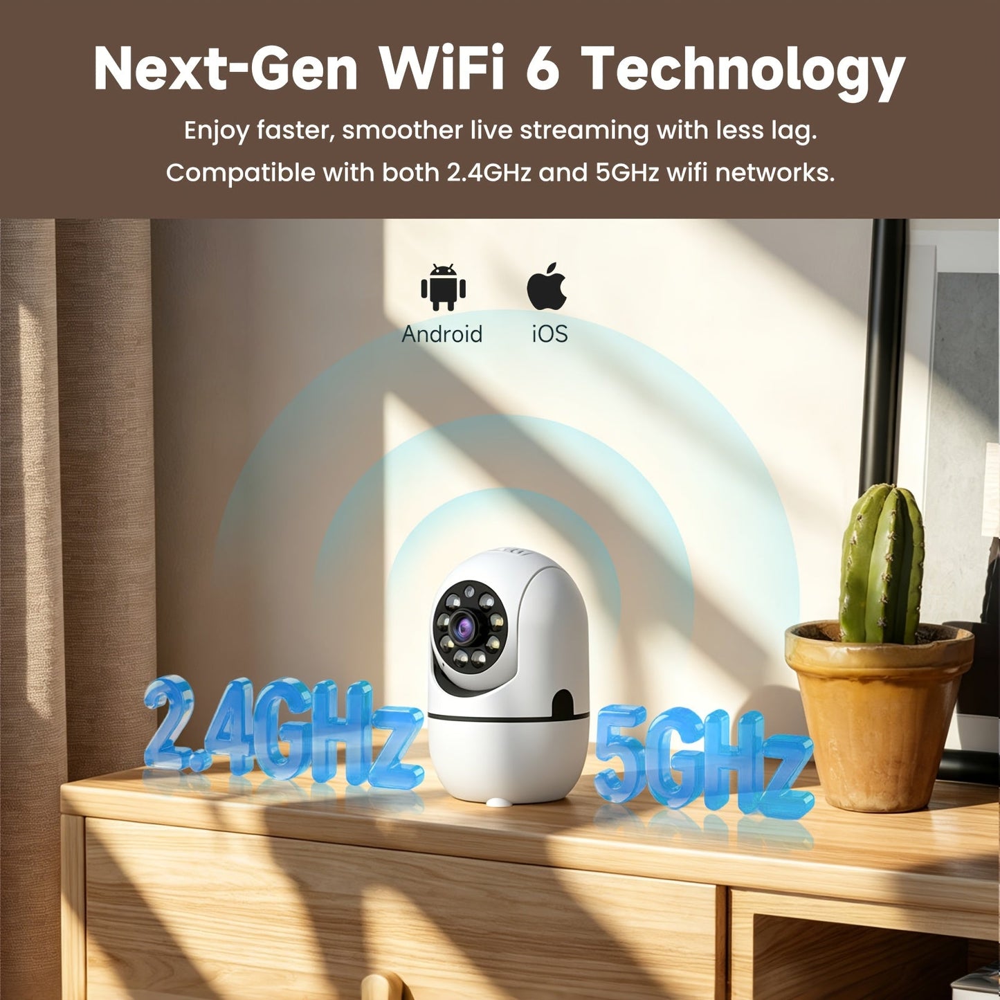 2-Pack Indoor Security Camera 355° Rotation – 2.4G/5G WiFi, Motion Detection, Full-Color Night Vision, Two-Way Audio, Cloud & 256GB TF Card Storage, Alexa Compatible, Baby & Pet Monitor for Home