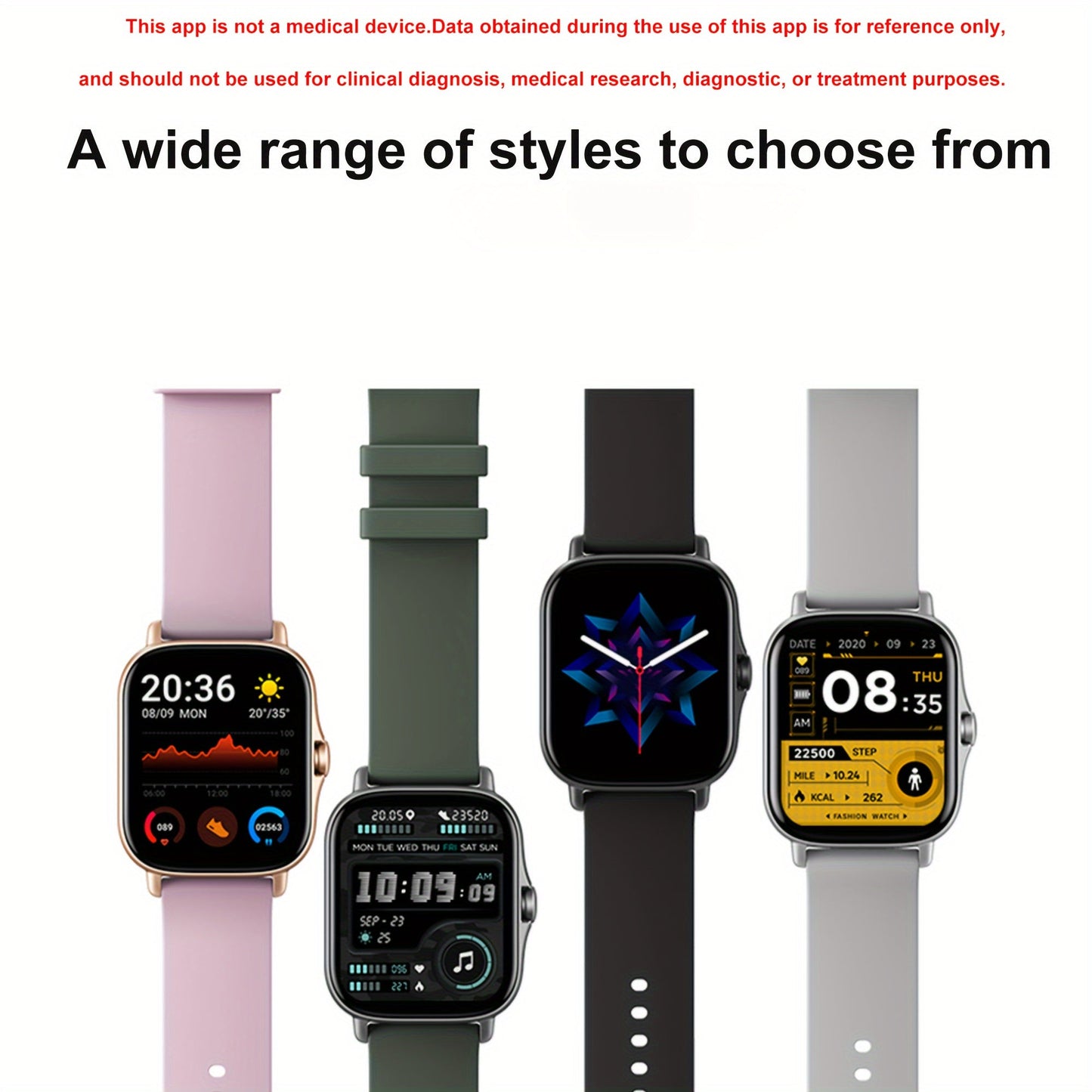 Smart Watch with Call & SMS for Android iPhone – Fitness Tracker with Heart Rate Monitor, Pedometer, Calorie Counter, Multi-Sport Modes, Customizable Watch Faces, Unisex Design, Black Pink Gold