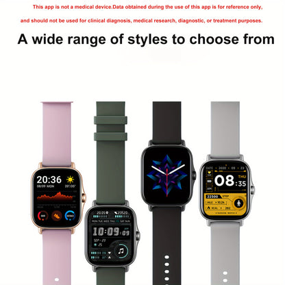 Smart Watch with Call & SMS for Android iPhone – Fitness Tracker with Heart Rate Monitor, Pedometer, Calorie Counter, Multi-Sport Modes, Customizable Watch Faces, Unisex Design, Black Pink Gold