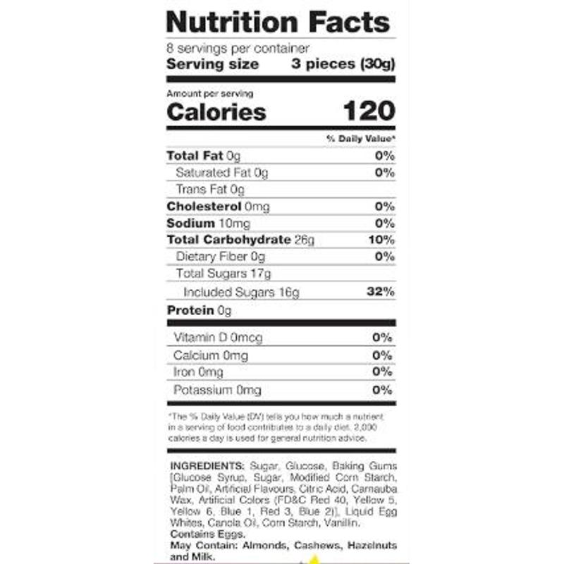 Original Jujube Nougat Candy Soft Chewy Nougat with Colorful Jelly Pieces Individually Wrapped Sweet Snack 8oz 1lb 3lb