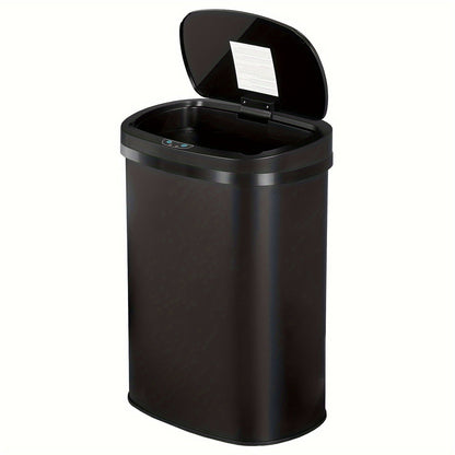 13 Gallon Touchless Trash Can 50L Automatic Motion Sensor Garbage Can Stainless Steel & Plastic for Kitchen Office Bedroom Living Room – 11 Colors