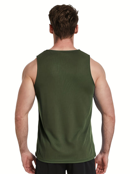 6 Pack Men's Moisture Wicking Tank Tops Sleeveless Gym Shirts Workout Vest for Running Training Hiking Athletic Sports Undershirt S-XXL