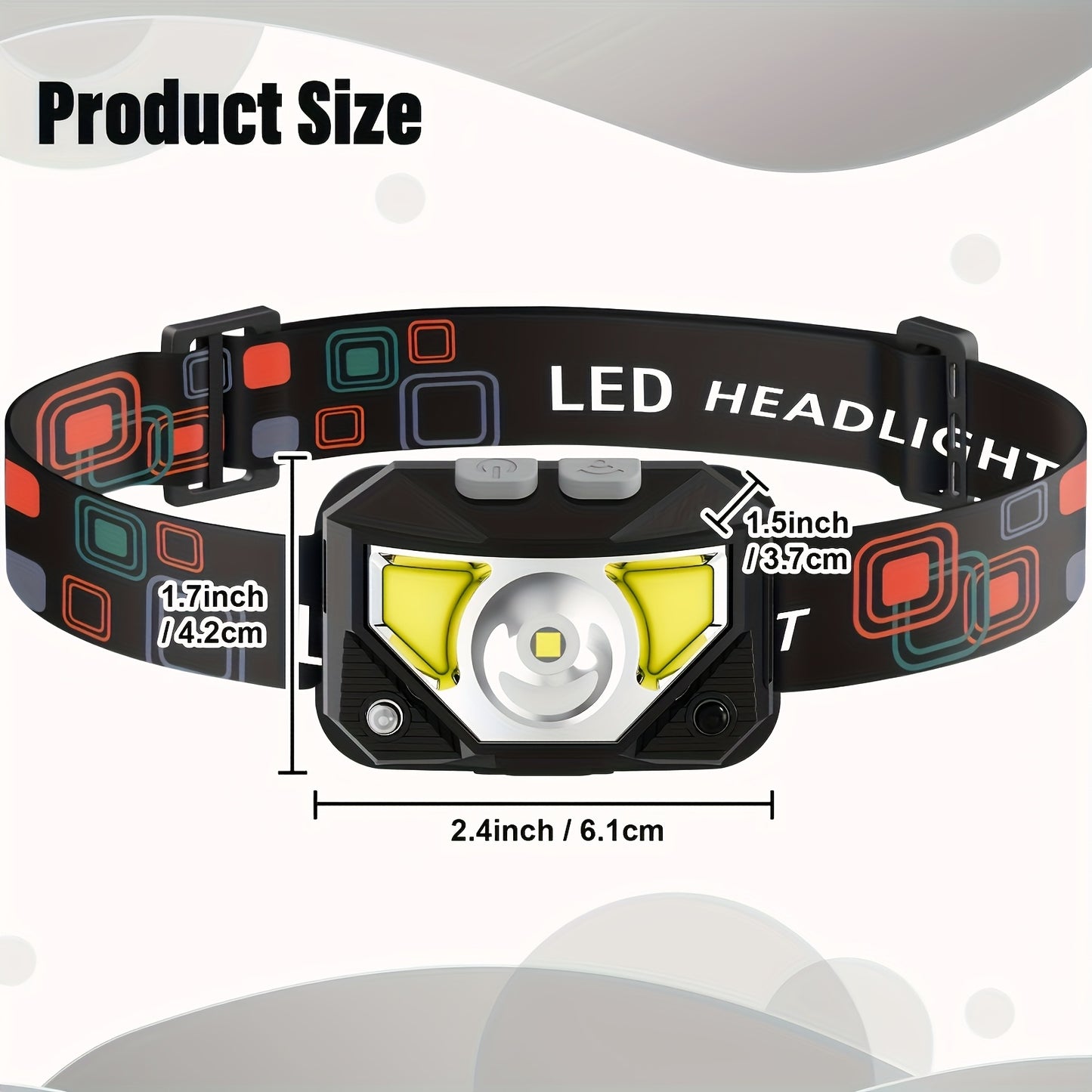1200 Lumen Rechargeable LED Headlamp with Motion Sensor & Red Light – 8 Modes, USB-C, Waterproof Head Lamp for Camping Hiking Fishing Auto Repair Garage Emergency, Gift for Men