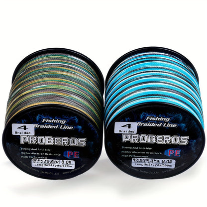 Braided Fishing Line 500M 547 Yards 4 Strand Superline Abrasion Resistant Zero Stretch 6LB-80LB Test Super Strong Multicolor Fishing Line for Saltwater Freshwater