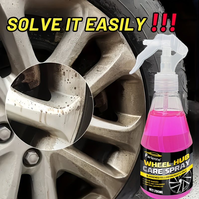 Wheel Cleaner & Iron Remover Spray 6.76oz Brake Dust Remover Restores Shine Prevents Corrosion Safe for Alloy Chrome Painted Steel Wheels Easy Trigger Spray Car Wheel Detailing Cleaner