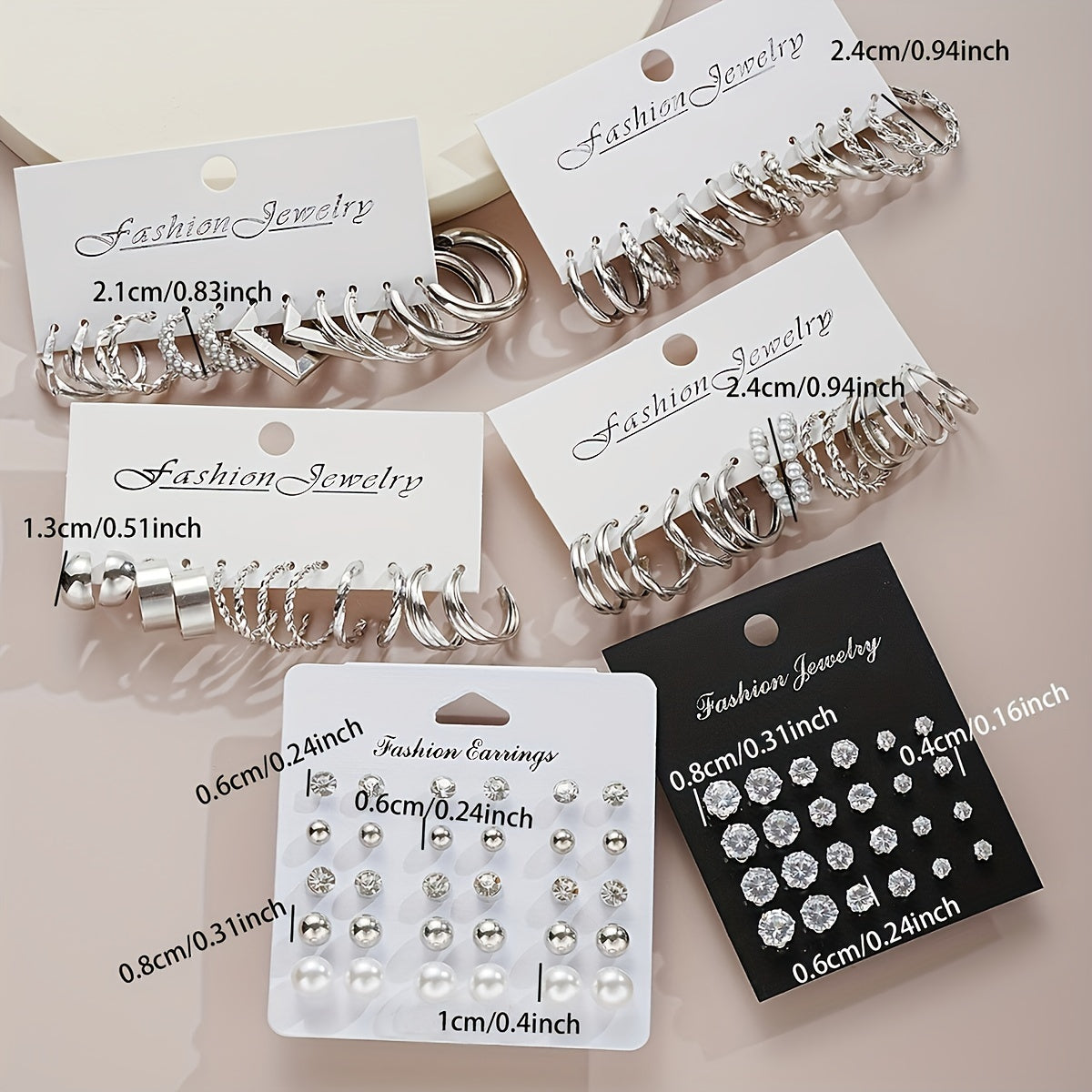 102-Piece Women's Earring Set – Geometric Rhinestone & Twisted Love Loop Styles, Hypoallergenic Stainless Steel Posts, Light Luxury Gift for Daily Wear, Parties & Vacation