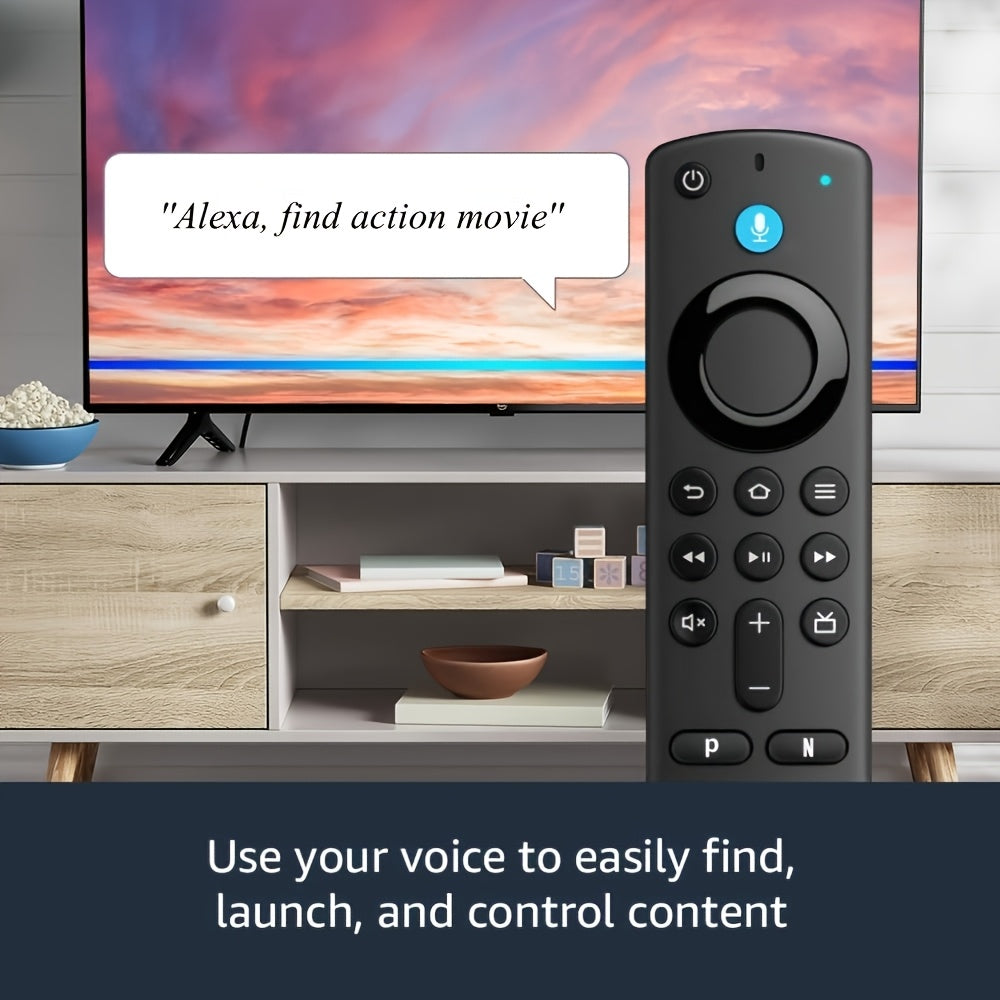 Alexa Voice Remote Replacement for Fire TV Stick 4K Max Lite Cube 3rd Gen – Built-In Voice Search, Wireless, Compatible with Echo Show 15, Fire TV Stick 2nd 3rd Generation, Easy Button Access
