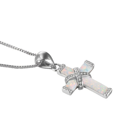 925 Sterling Silver Cross Pendant Necklace for Women – Hypoallergenic Vintage Boho Faith Jewelry, Minimalist CZ Choker Necklace, Elegant Gift for Her Birthday Anniversary Christmas