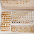108pcs Earring Set for Women Mixed Pearl Rhinestone Metallic Geometric Stud Earrings & Hoop Earrings - Boho Fashion Jewelry Set for Daily Wear Vacation Date Party Gift