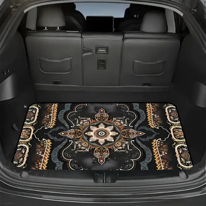 Car Trunk Mat Cargo Liner – Non-Slip Waterproof Floor Mat with Unique Patterns, Durable Vehicle Interior Protector from Dirt, Spills & Scratches, Universal Fit