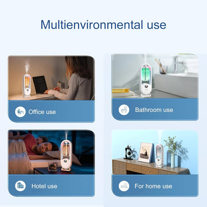 Essential Oil Diffuser Aromatherapy Humidifier with 7 Color LED Light, USB Powered Quiet Mini Aroma Diffuser for Bedroom, Office, Yoga & Home – Timer Setting, Multiple Scents Available
