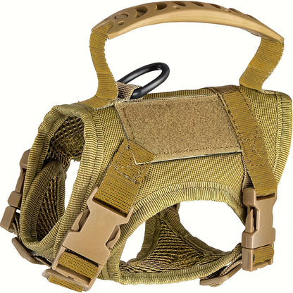 Cat Tactical Vest Harness Adjustable Escape-Proof 600D Oxford Pet Chest Strap Training Clothes for Cats & Small Dogs One Size Fits Most