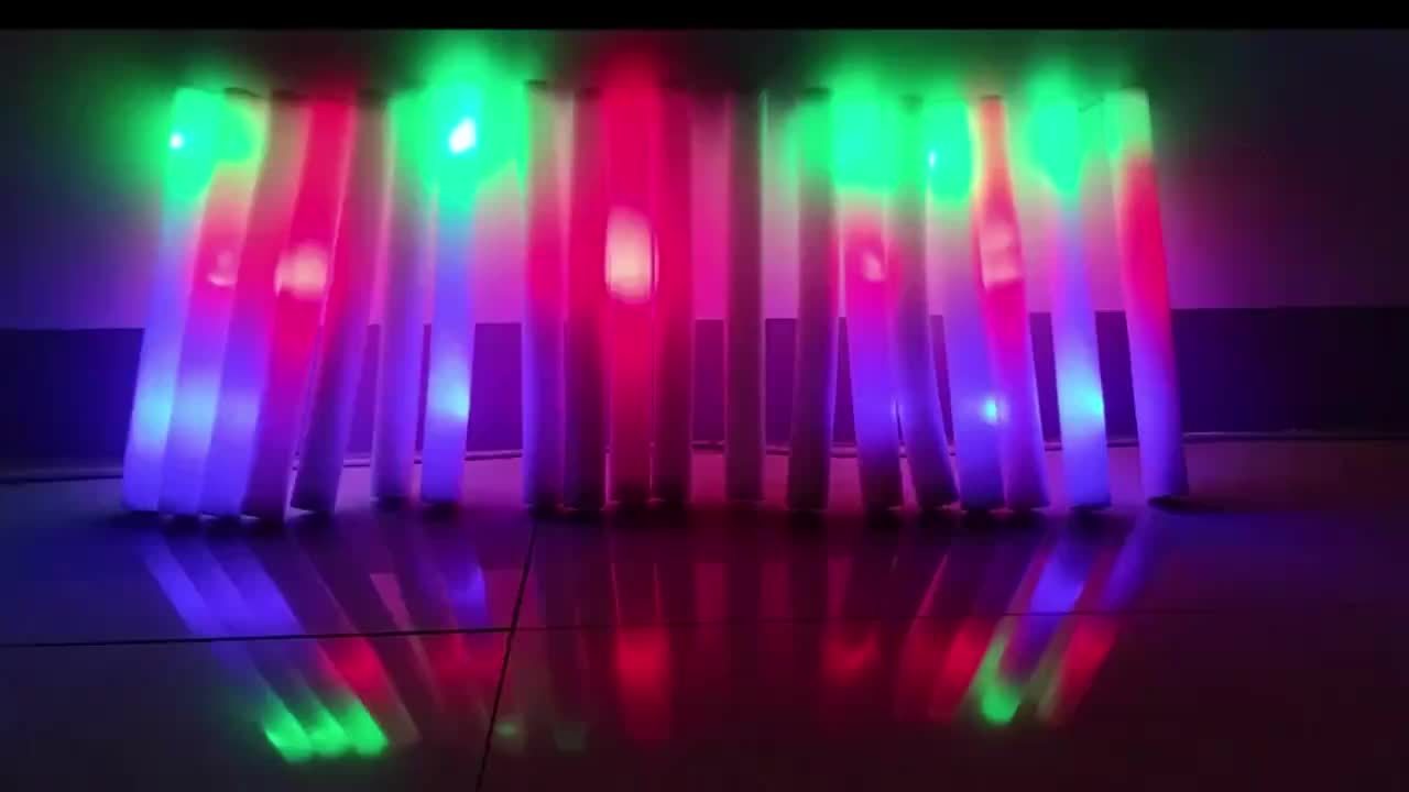 50pcs LED Foam Glow Sticks with 3 Flicker Modes – Colorful Bulk Glow Sticks for Parties, Weddings, Birthdays, Concerts, Christmas & New Year Celebrations