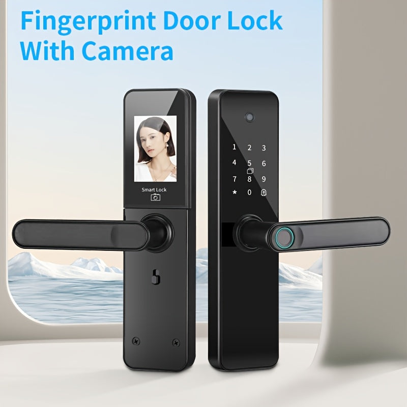 Smart Door Lock Fingerprint Keyless Entry – WiFi App Control, Numeric Keypad, Biometric Fingerprint, Wide-Angle Camera Option, 4-in-1 & 7-in-1 Models for Home, Rental, Office & Hotel