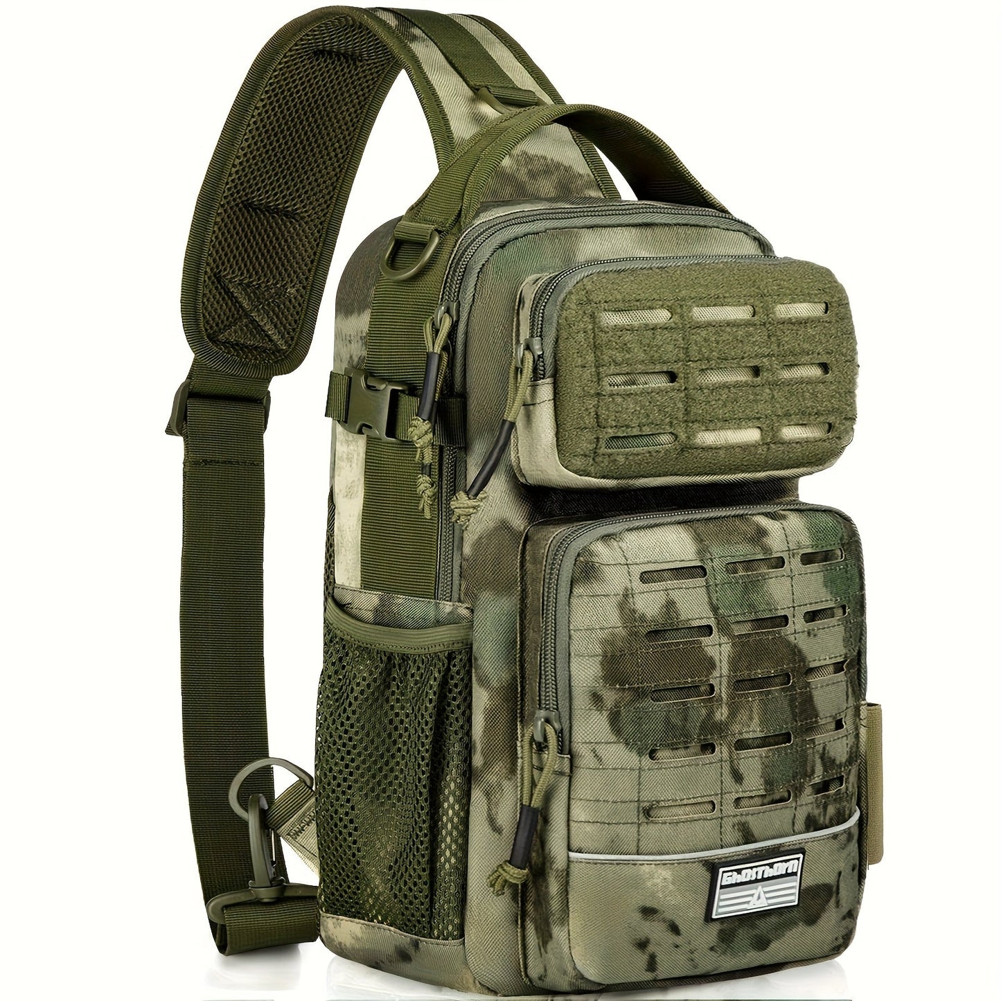 Four-Color Camo Shoulder Bag – Women's Lightweight Crossbody Purse, Multi-Color Camouflage Pattern, Casual Everyday Handbag for Work Travel Shopping