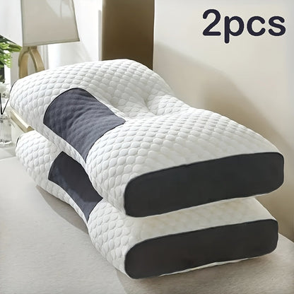 Bed Pillows 2-Pack – Ultra-Soft Neck Support Pillow Inserts with Removable Machine-Washable Covers, Breathable Deep Sleep, All-Season Bedroom Comfort
