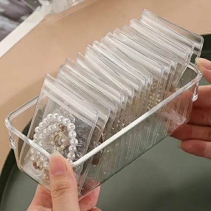 Clear Resealable Jewelry Bags 100pcs Antioxidant Zipper Pouches 2.75x3.93 Inch Self-Sealing Storage Bags for Jewelry Organization Durable Reusable Protective