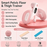 Pink + Massage Ball + 2 Resistance Bands